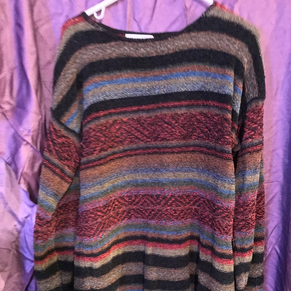Multicolored very warm sweater
